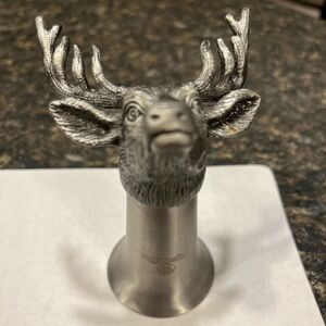 1990’s Jagermeister Stag Pewter Metal Deer Head Shot Glass a/k/a Stirrup Club
